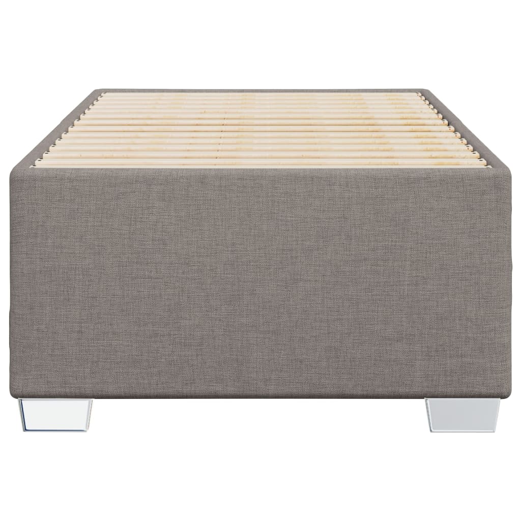 vidaXL Estructura de cama sin colchón tela gris taupe 90x190 cm