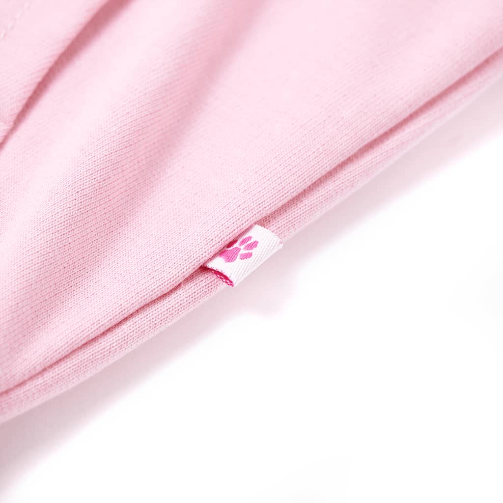 Sudadera infantil con capucha y cremallera rosa 104