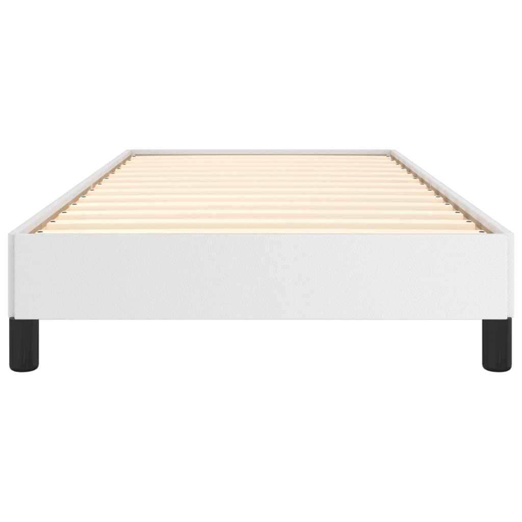 vidaXL Estructura de cama cuero sintético blanco 90x190 cm