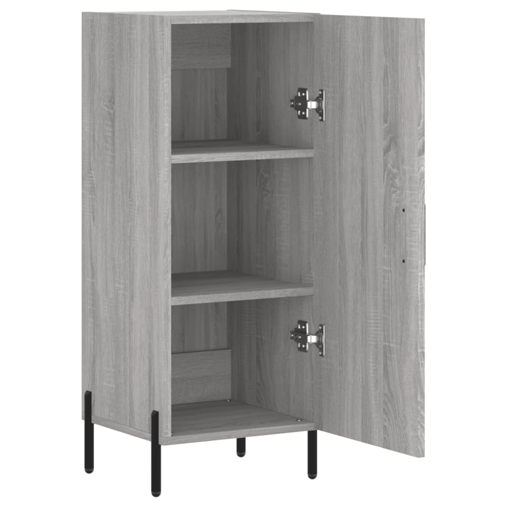 vidaXL Aparador madera de ingeniería gris Sonoma 34,5x34x90 cm