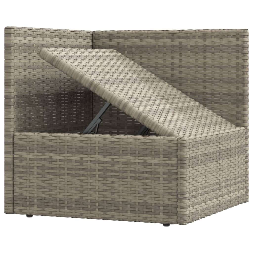 vidaXL Set de muebles de jardín 9 pzas y cojines ratán sintético gris