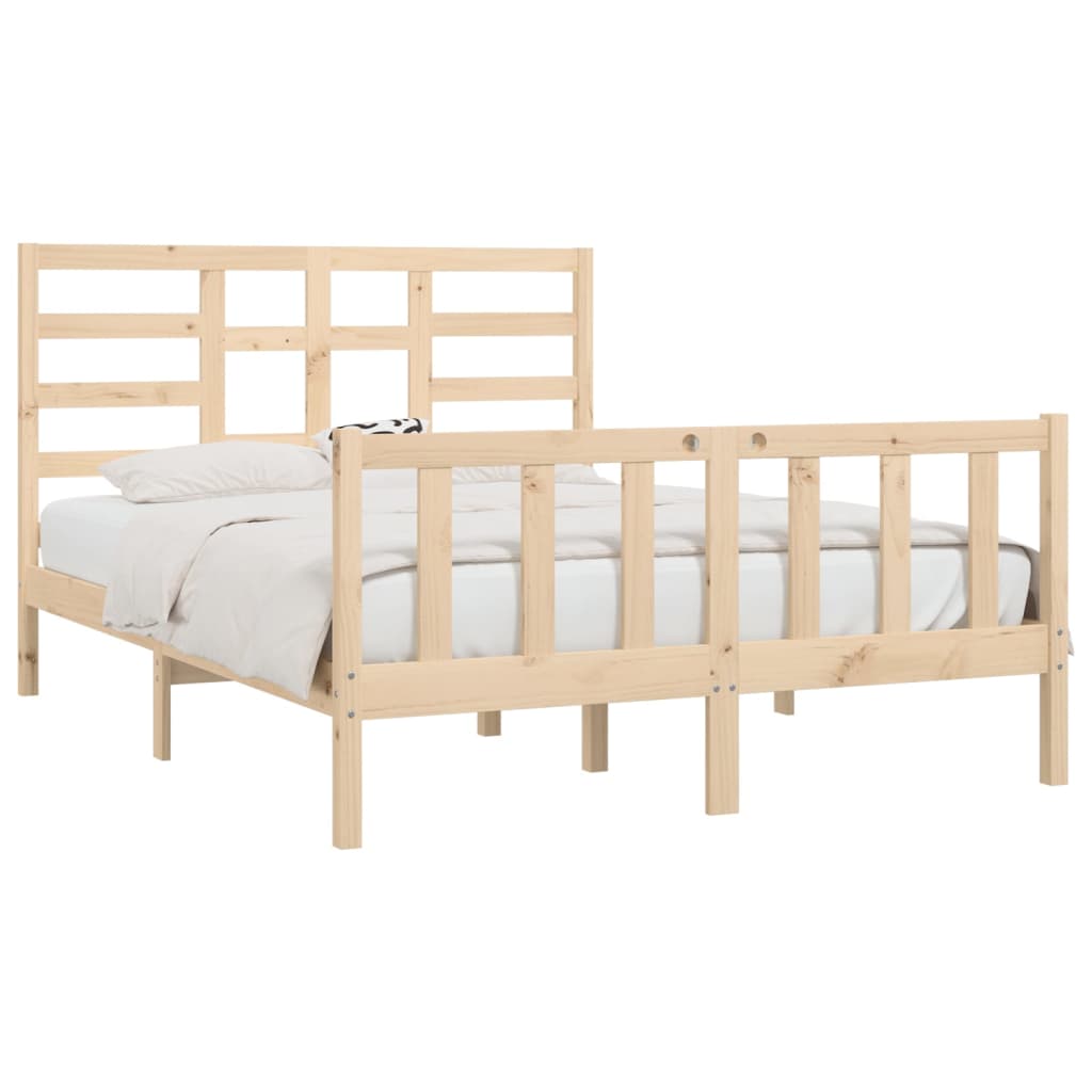 vidaXL Estructura de cama madera maciza de pino 120x200 cm