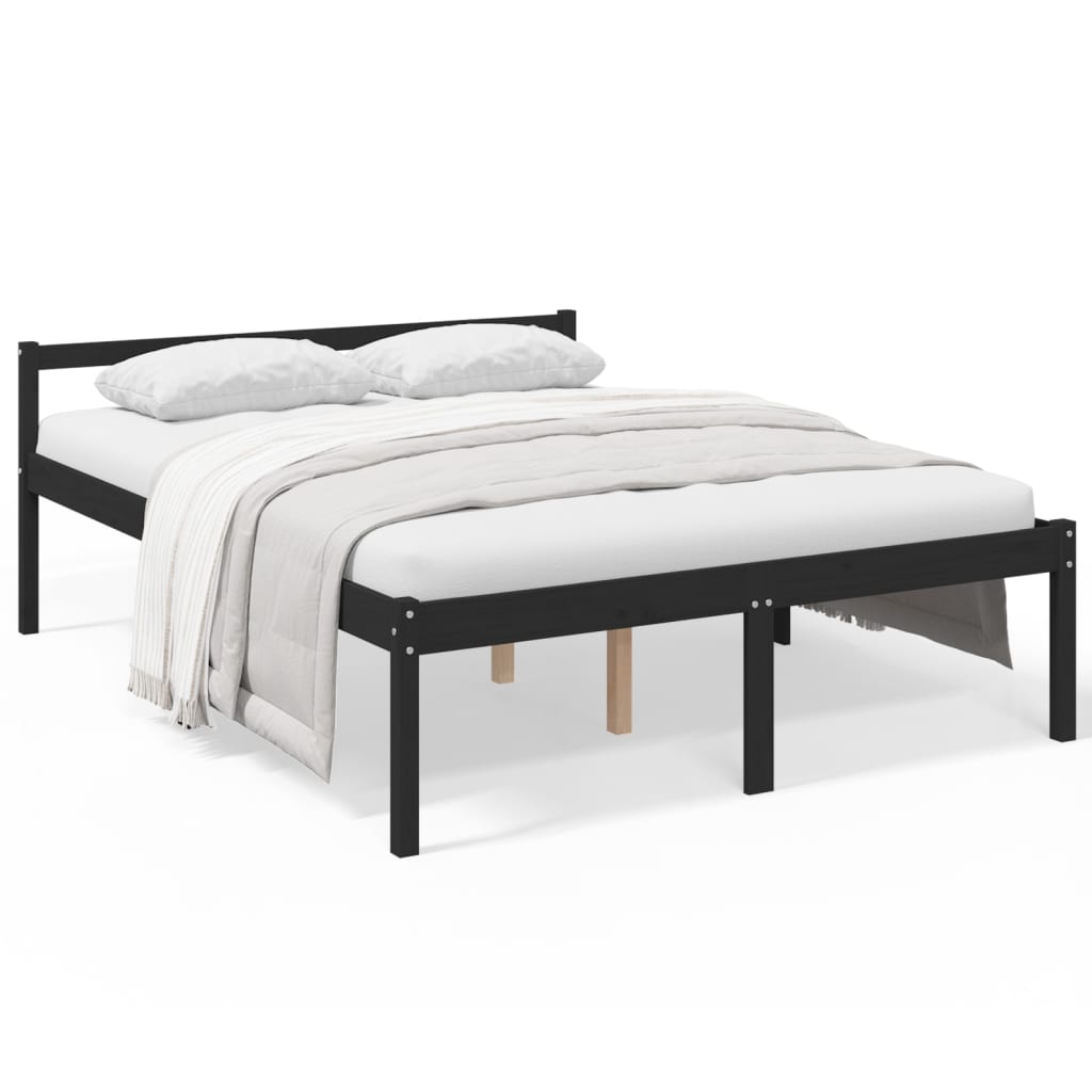 vidaXL Cama para personas mayores madera maciza de pino 150x200 cm