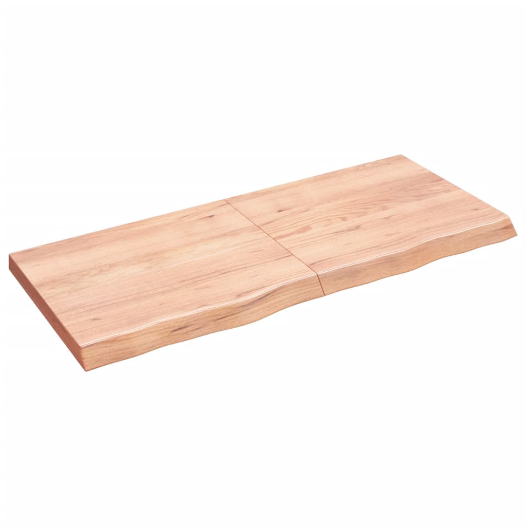 vidaXL Estante pared madera roble tratada marrón claro 140x60x(2-6) cm