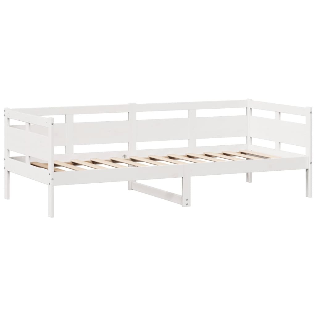 vidaXL Sofá cama con cajones madera maciza de pino blanca 80x200 cm