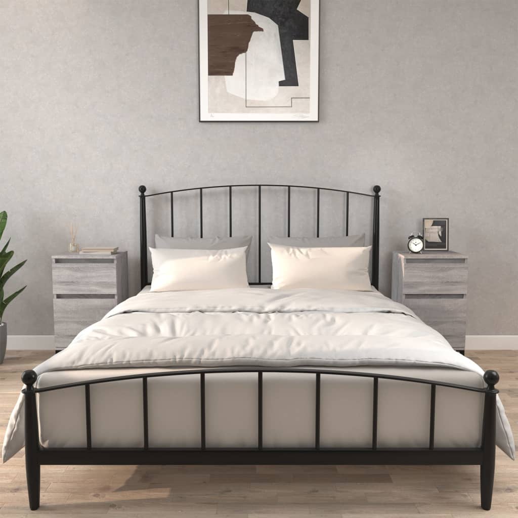 vidaXL Mesitas de noche 2 uds color gris Sonoma 40x35x70 cm