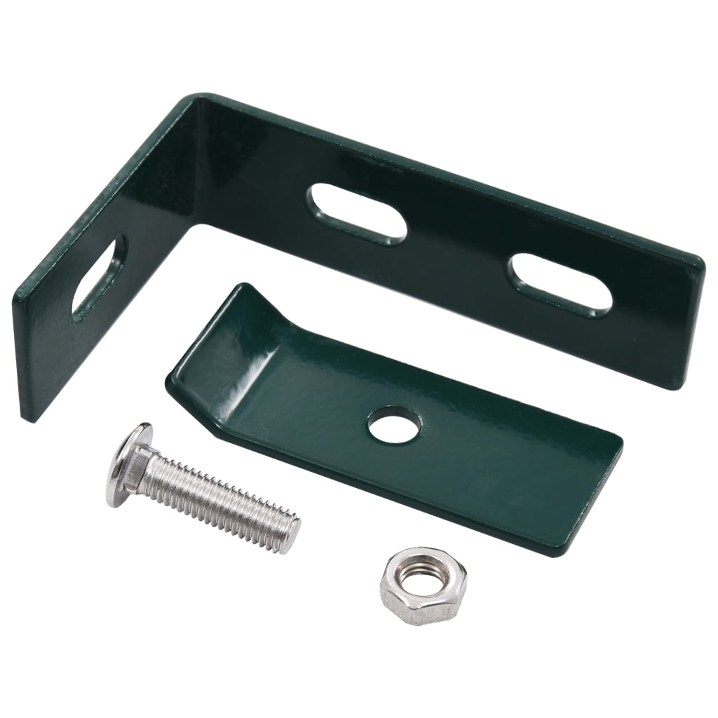 vidaXL Conector de esquina para pared 10 sets verde