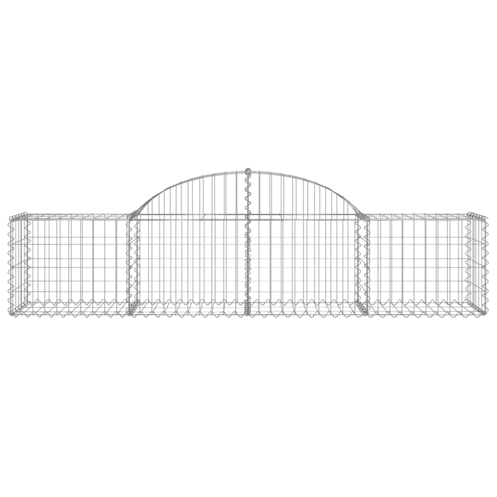 vidaXL Cestas de gaviones 9 uds forma de arco hierro 200x50x40/60 cm