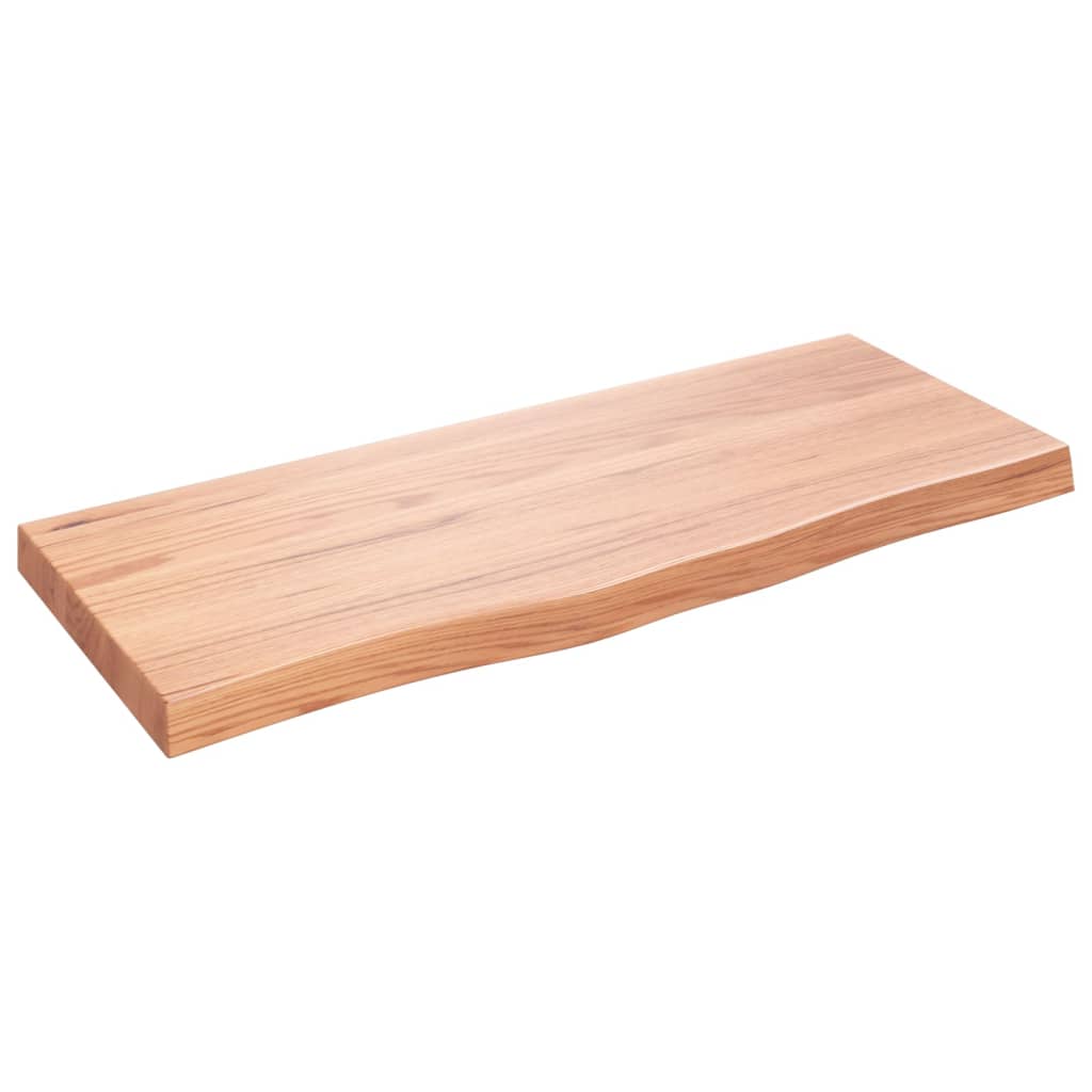 vidaXL Estante pared madera roble tratada marrón claro 100x40x(2-6) cm