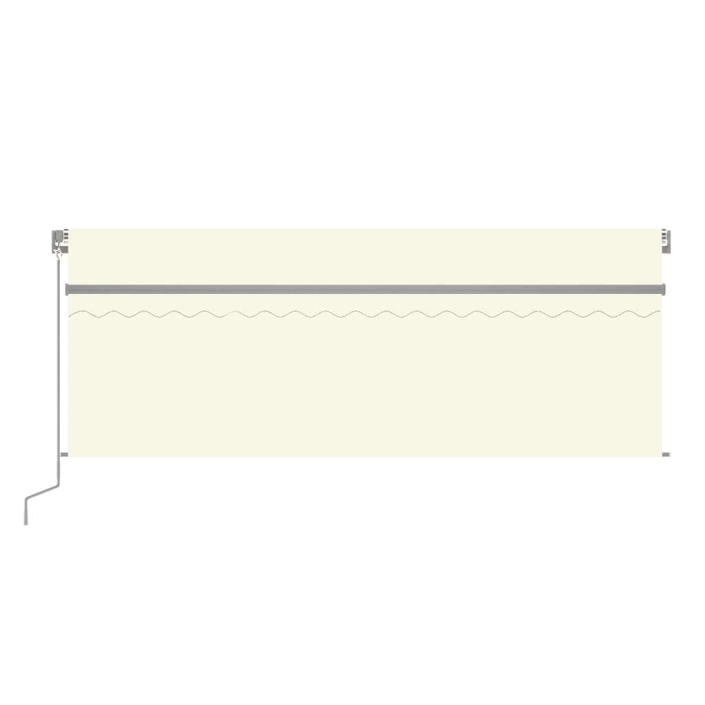 vidaXL Toldo manual retráctil con persiana y LED crema 4x3 m