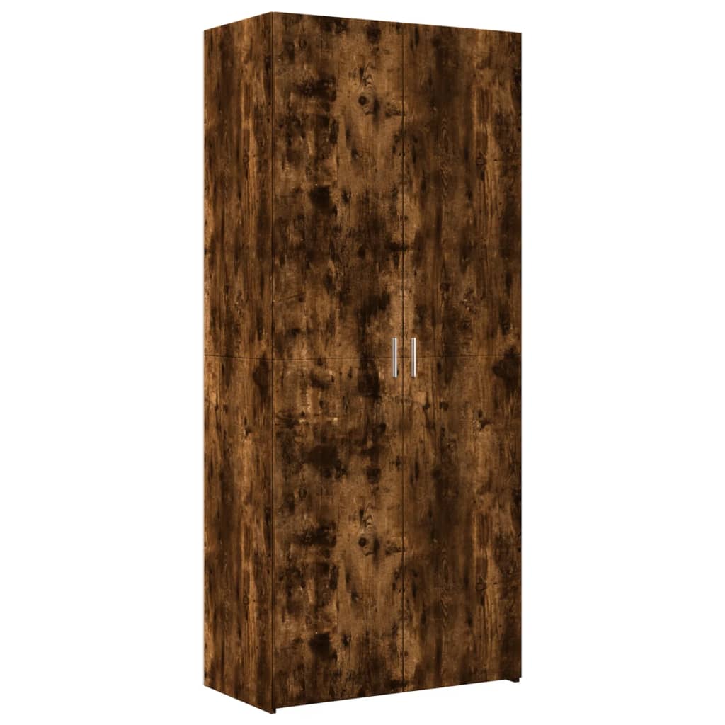 vidaXL Armario de madera de ingeniería roble ahumado 80x42,5x225 cm