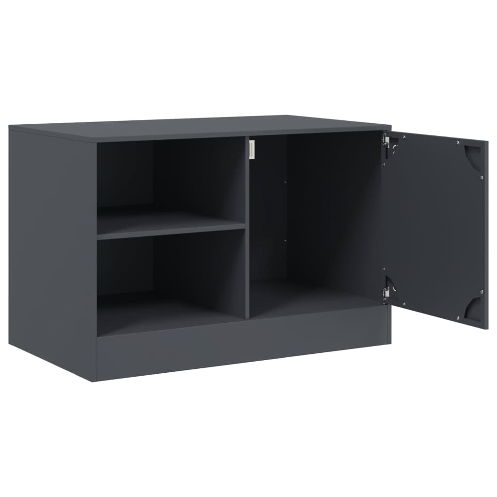 vidaXL Muebles para TV 2 unidades acero gris antracita 67x39x44 cm