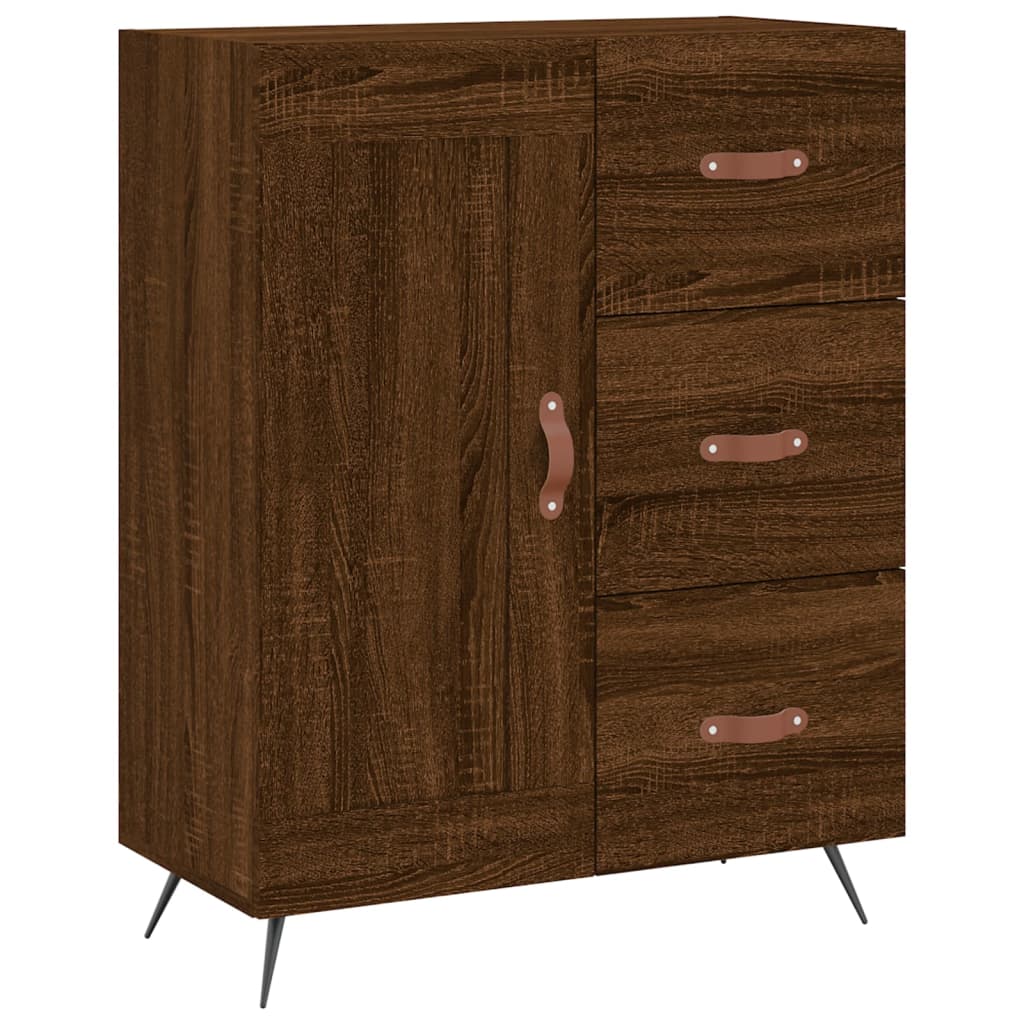 vidaXL Aparador alto madera contrachapada marrón roble 69,5x34x180 cm