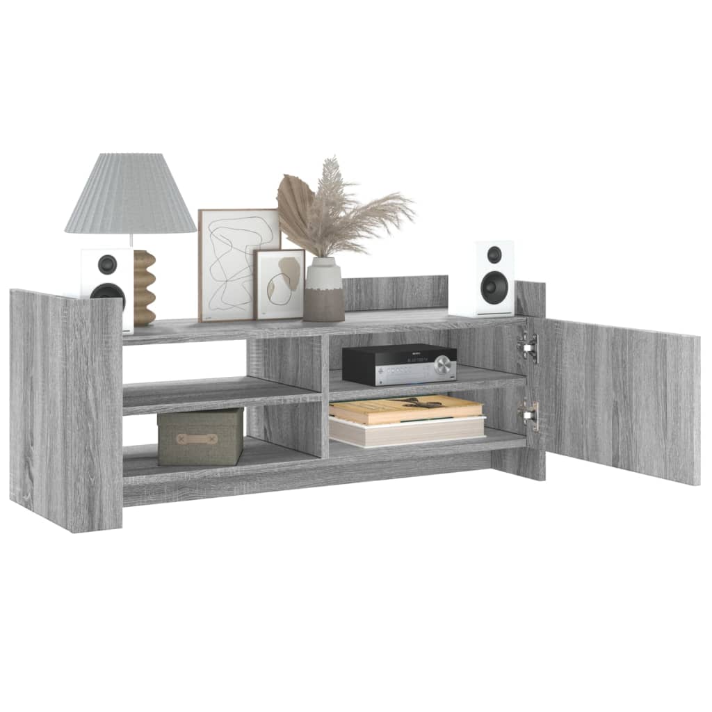 vidaXL Mueble de TV madera contrachapada gris Sonoma 100x35x40 cm