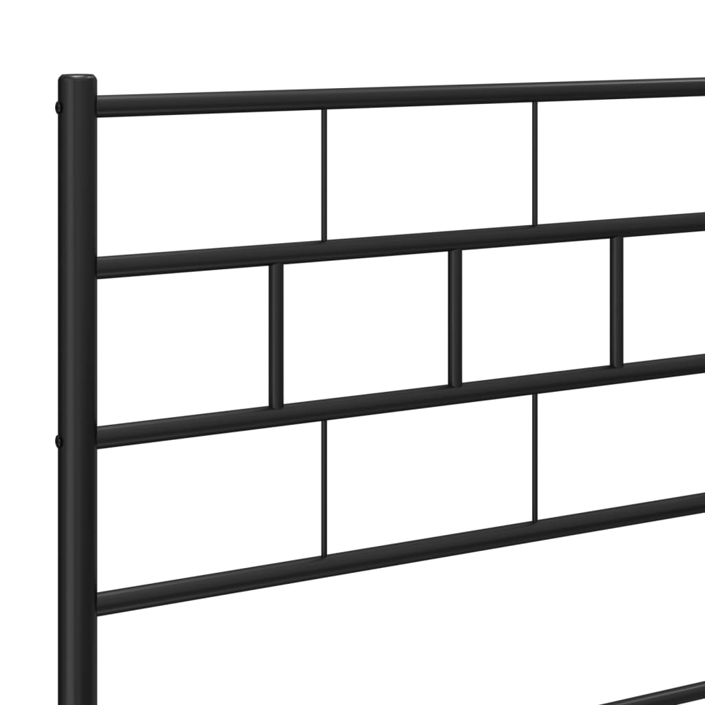 vidaXL Estructura cama sin colchón con estribo metal negro 100x200 cm