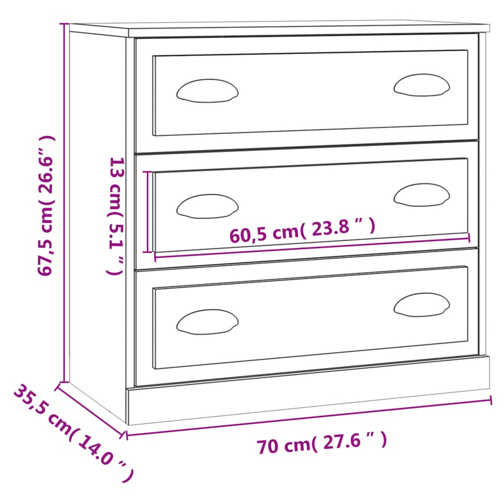 vidaXL Aparadores 2 uds madera contrachapada negro