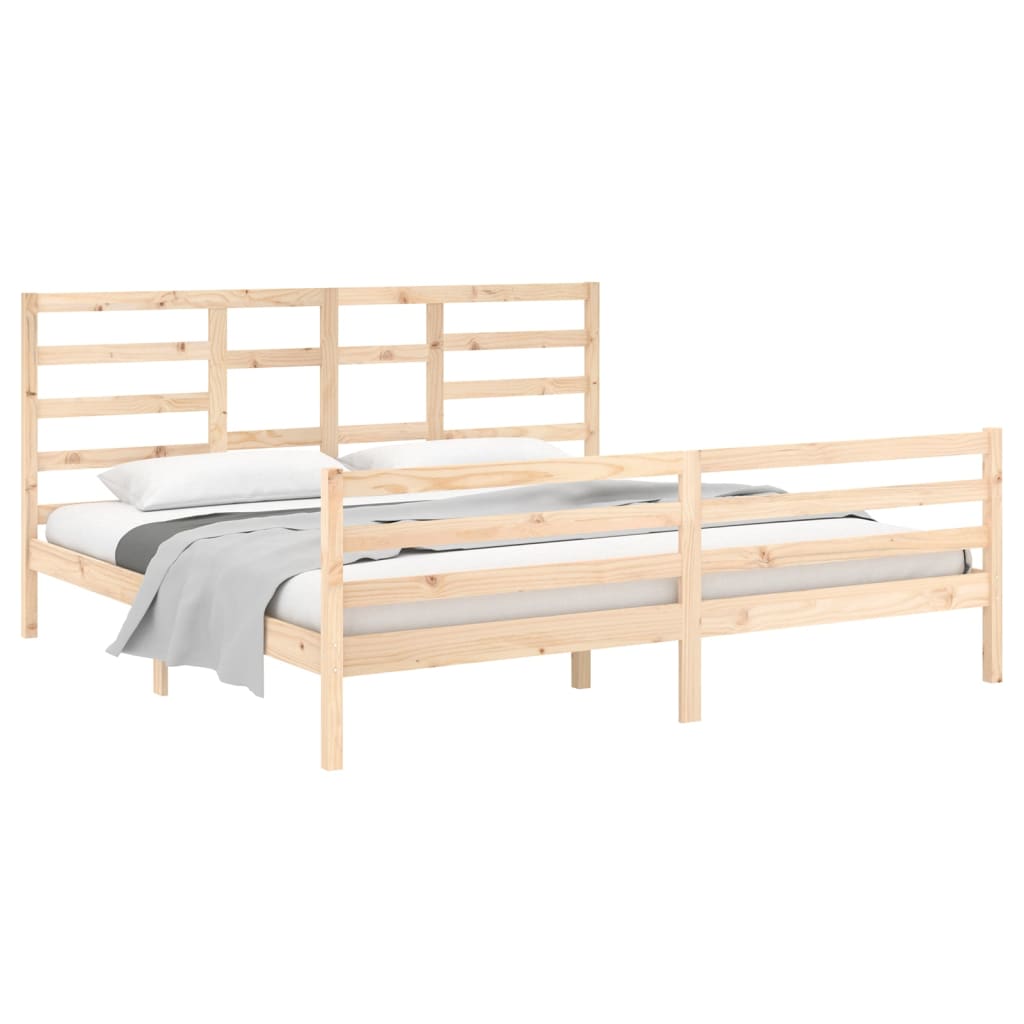 vidaXL Estructura de cama sin colchón madera maciza 200x200 cm