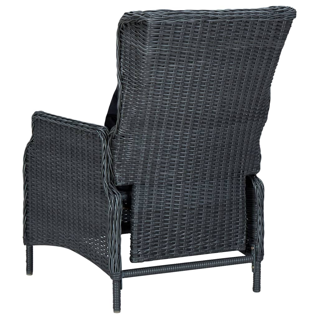 vidaXL Juego de comedor para jardín de 5 piezas gris oscuro