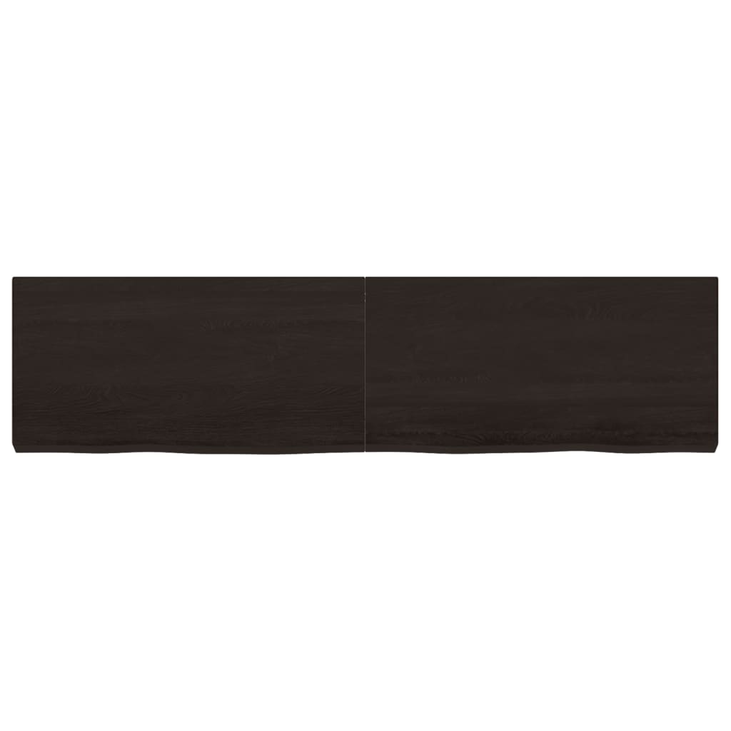 vidaXL Tablero mesa madera roble tratada marrón oscuro 160x40x(2-6) cm