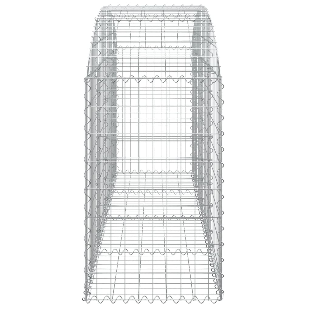 vidaXL Cesta de gaviones forma arco hierro galvanizado 200x50x80/100cm