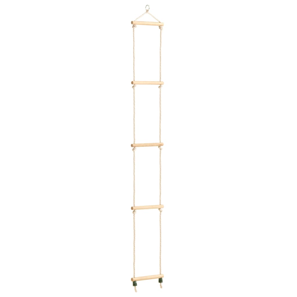 vidaXL Escalera de cuerda para niños madera maciza y PE 30x168 cm