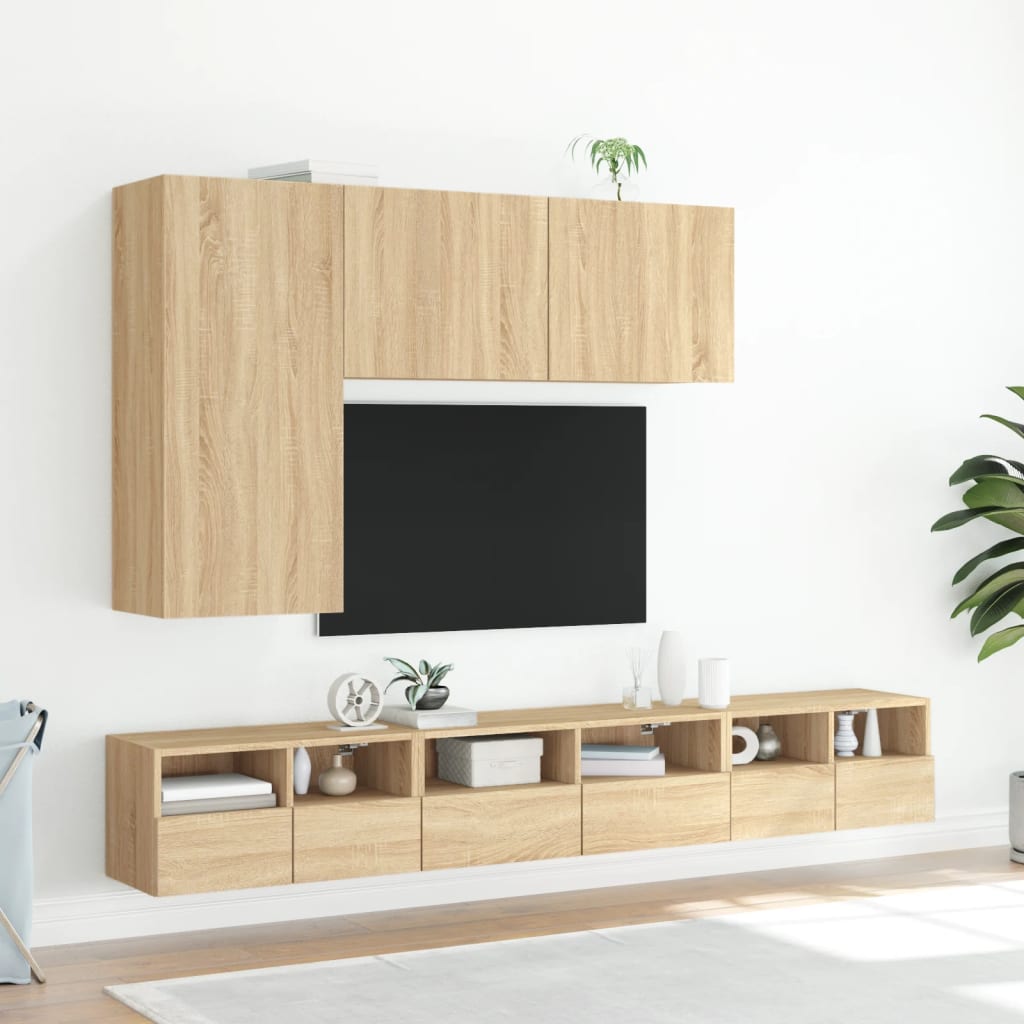 vidaXL Mueble para TV de pared roble Sonoma 100x30x41 cm