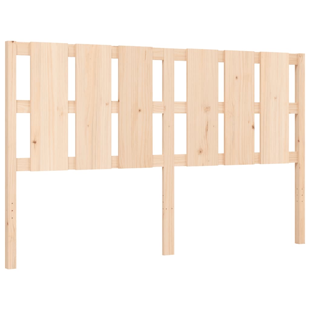 vidaXL Estructura de cama con cabecero madera maciza 160x200 cm