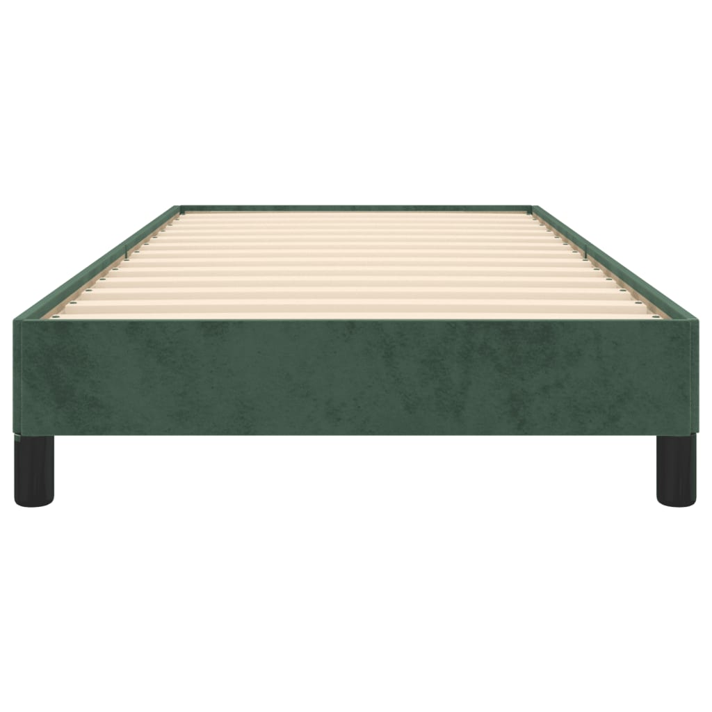 vidaXL Estructura de cama sin colchón terciopelo verde oscuro 90x200cm