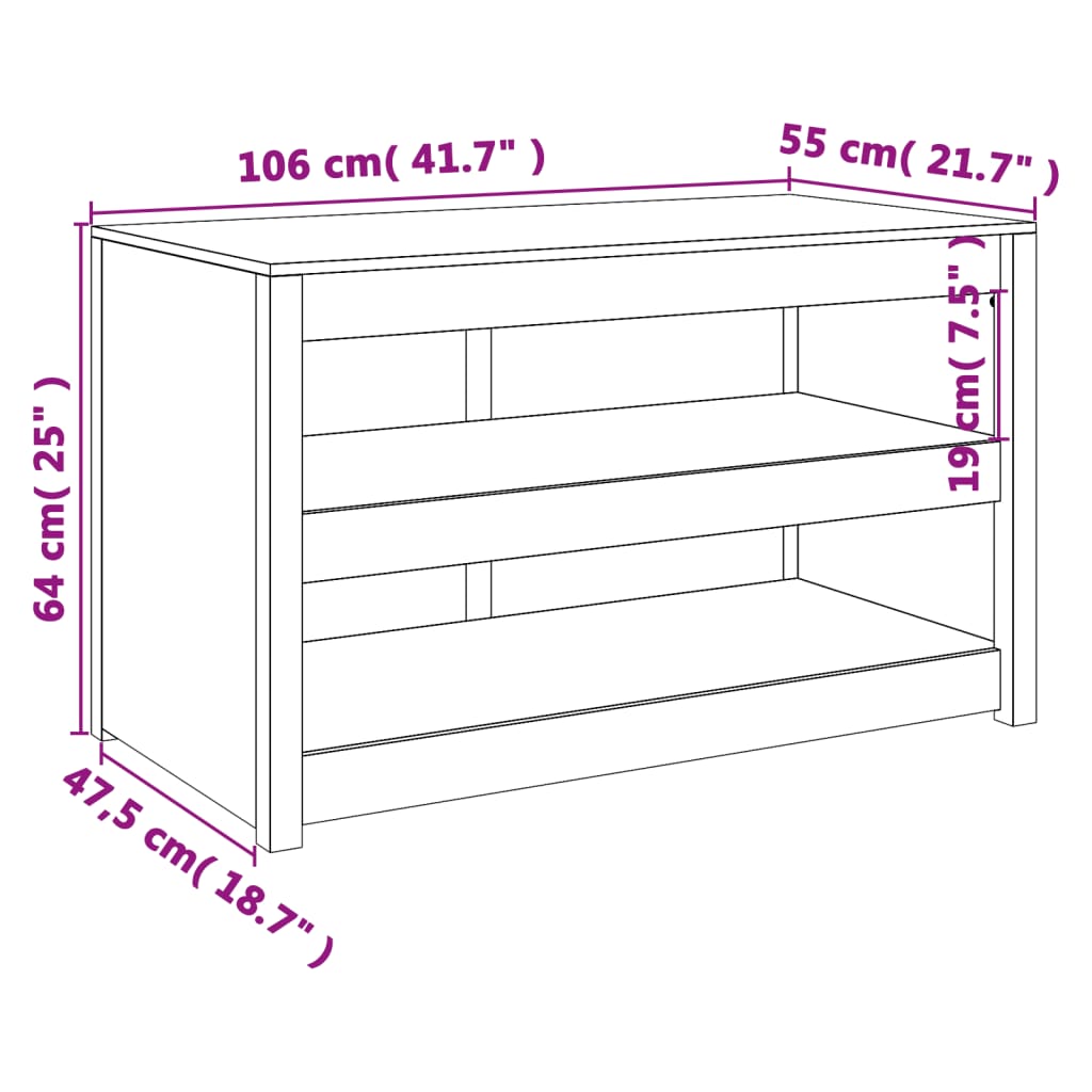 vidaXL Mueble de cocina exterior madera maciza pino negro 106x55x64 cm