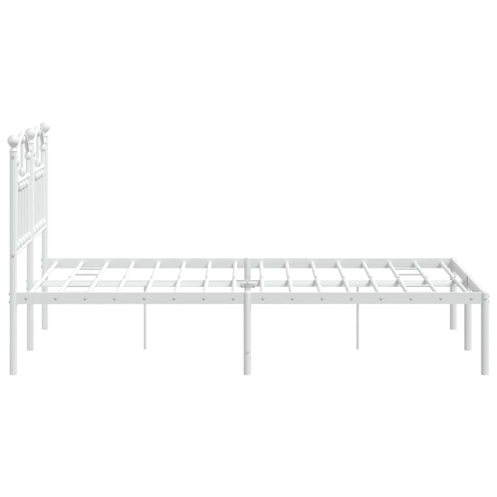 vidaXL Estructura de cama de metal con cabecero blanca 120x190 cm