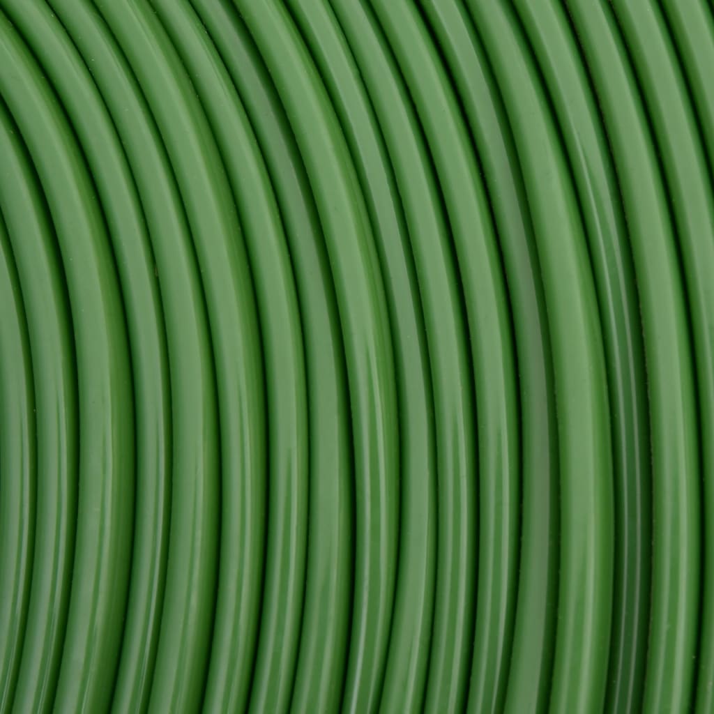 vidaXL Manguera de riego 3 tubos PVC verde 22,5 m