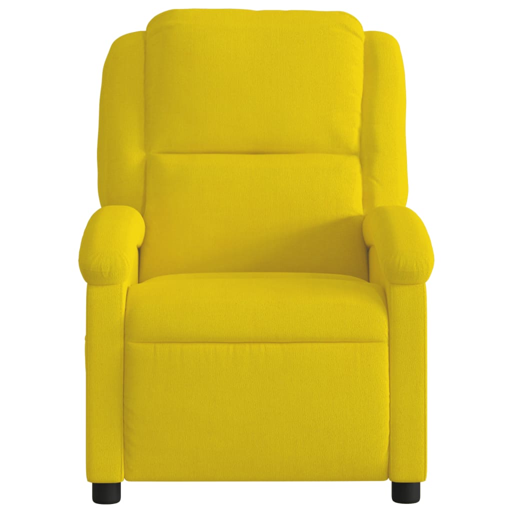 vidaXL Sillón de masaje reclinable de terciopelo amarillo