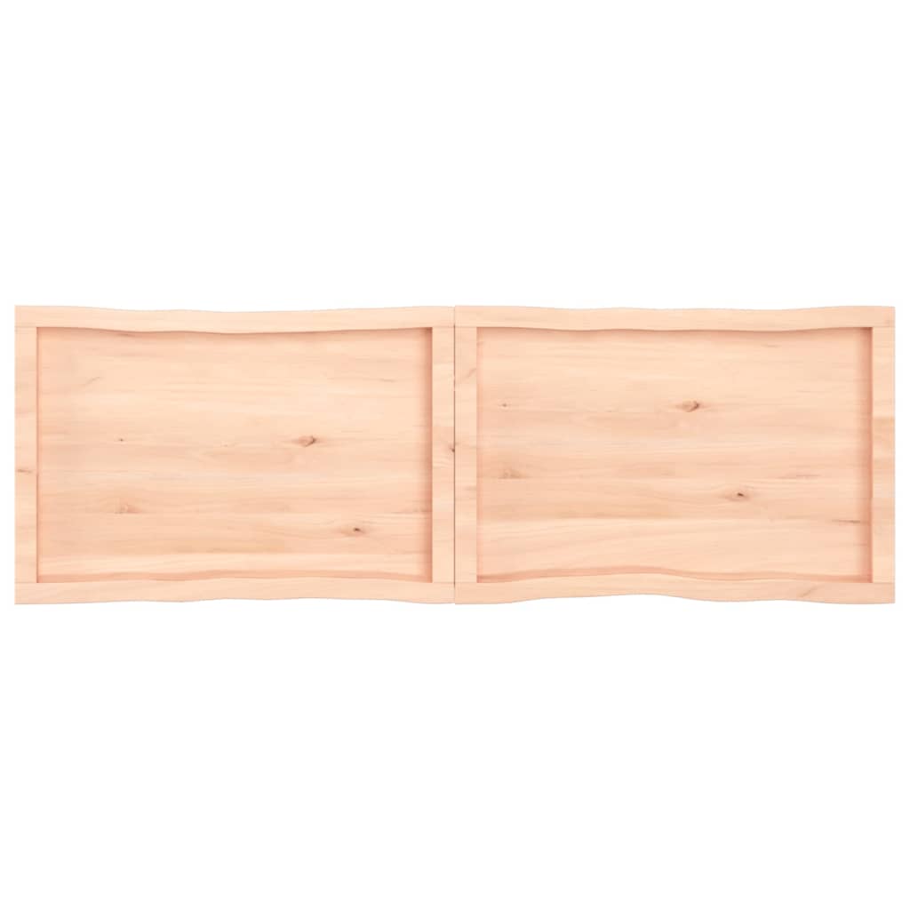 vidaXL Tablero de mesa madera maciza borde natural 160x50x(2-6) cm