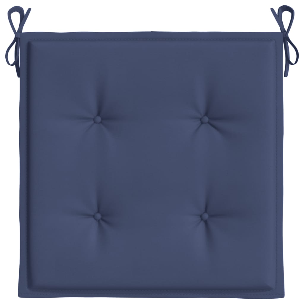 vidaXL Cojines para muebles palets 2 uds tela azul marino 50x50x3 cm