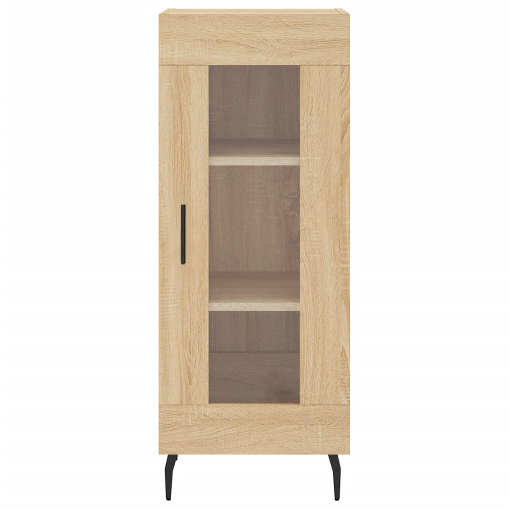 vidaXL Aparador madera contrachapada color roble Sonoma 34,5x34x90 cm