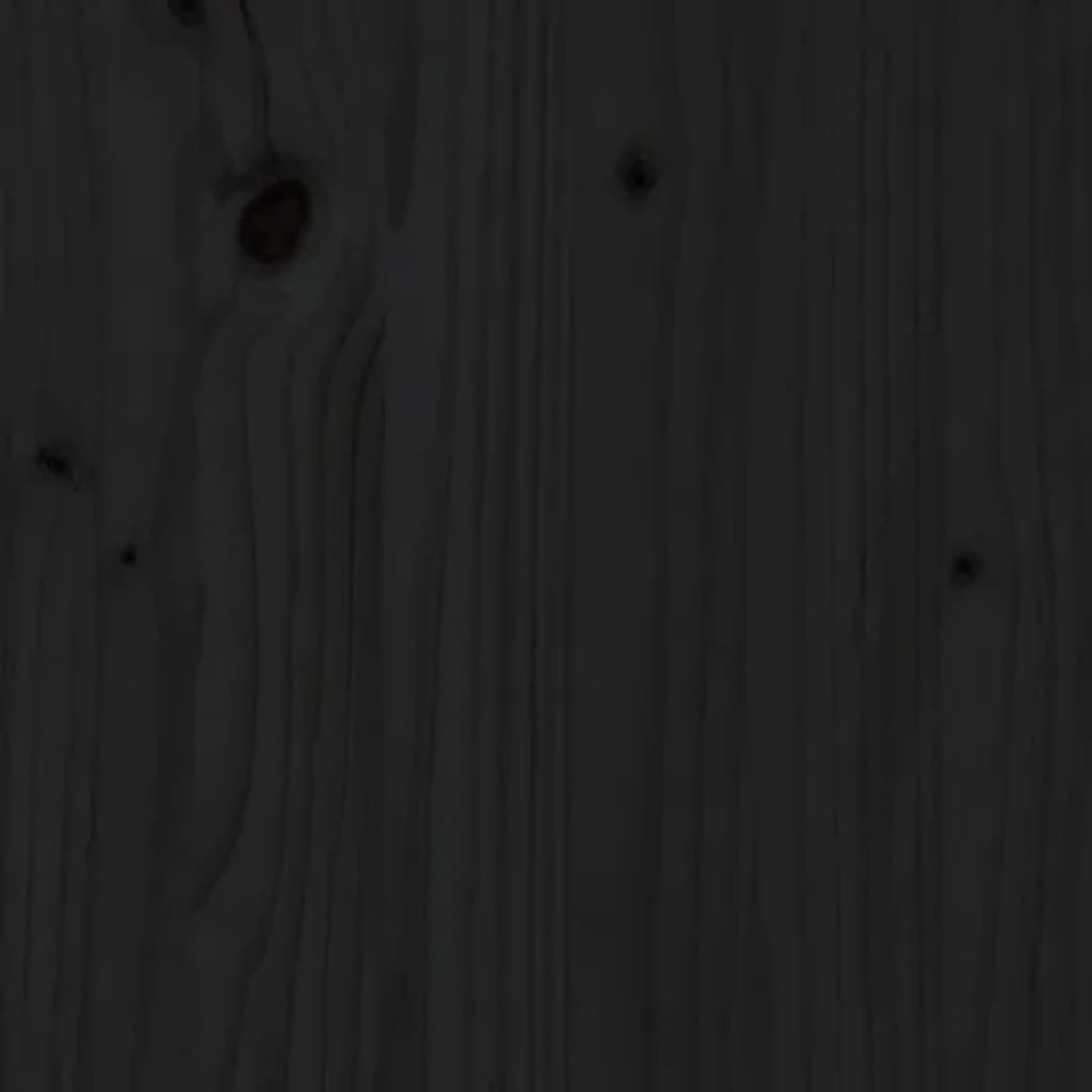 vidaXL Banco de jardín madera maciza pino negro 203,5x48x91,5 cm