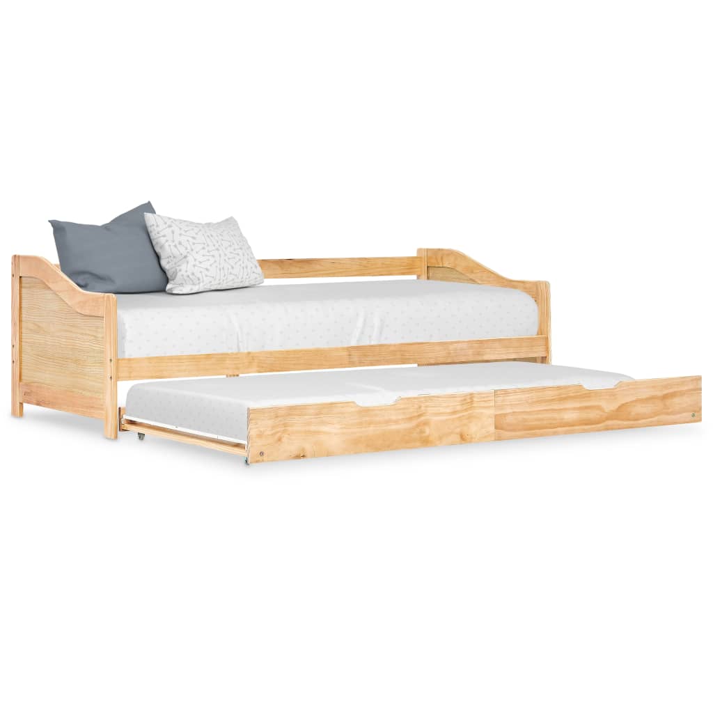 vidaXL Estructura sofá cama extraíble sin colchón madera pino 90x200cm