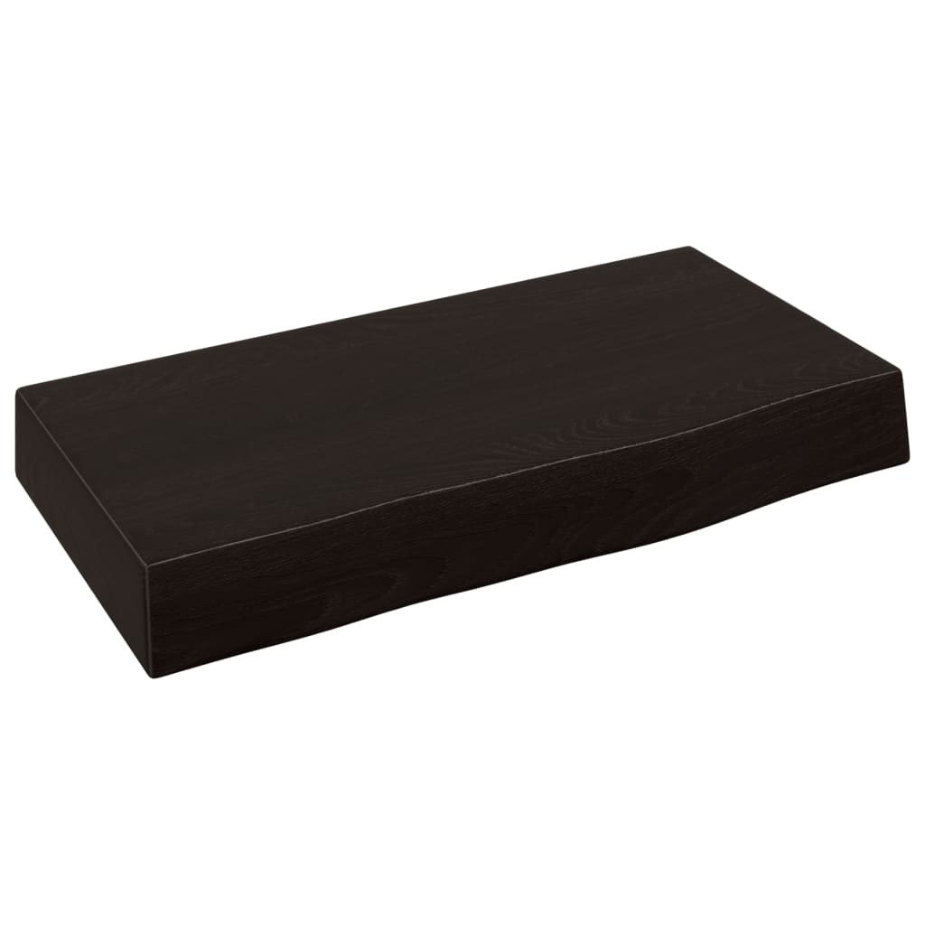 vidaXL Estante de pared madera roble tratada marrón oscuro 40x20x6 cm