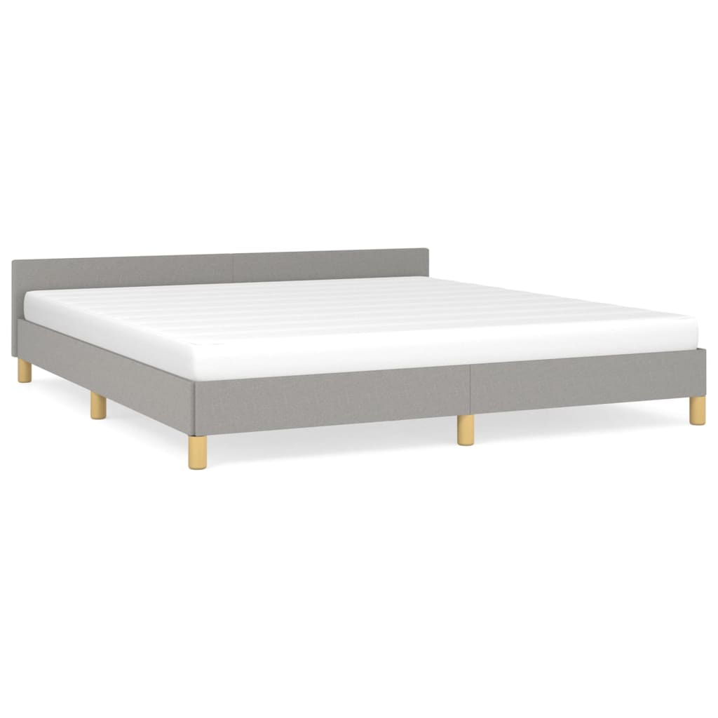 vidaXL Cama sin colchón tela gris claro 180x200 cm