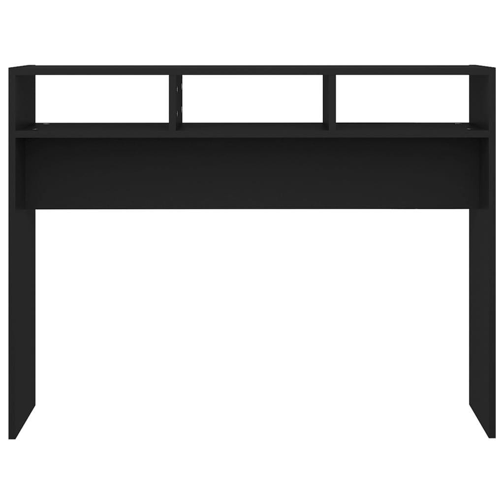 vidaXL Mesa consola madera contrachapada negro 105x30x80 cm