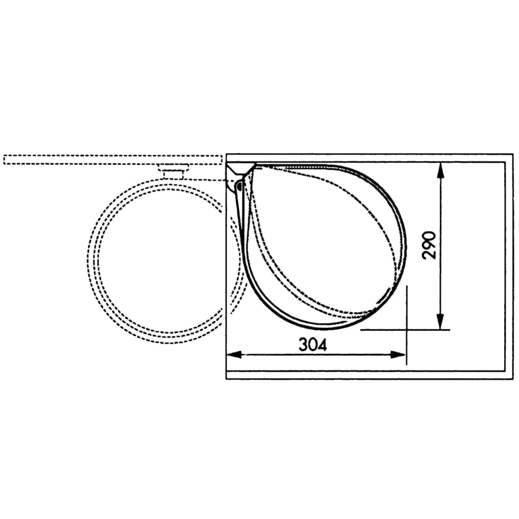 Hailo Papelera de armario Compact-Box tamaño M 15L acero inox 3555-101