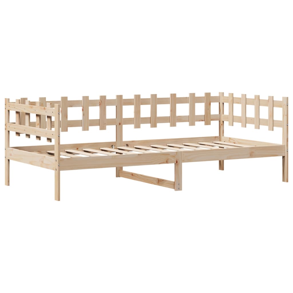 vidaXL Sofá cama con cajones madera maciza de pino 80x200 cm