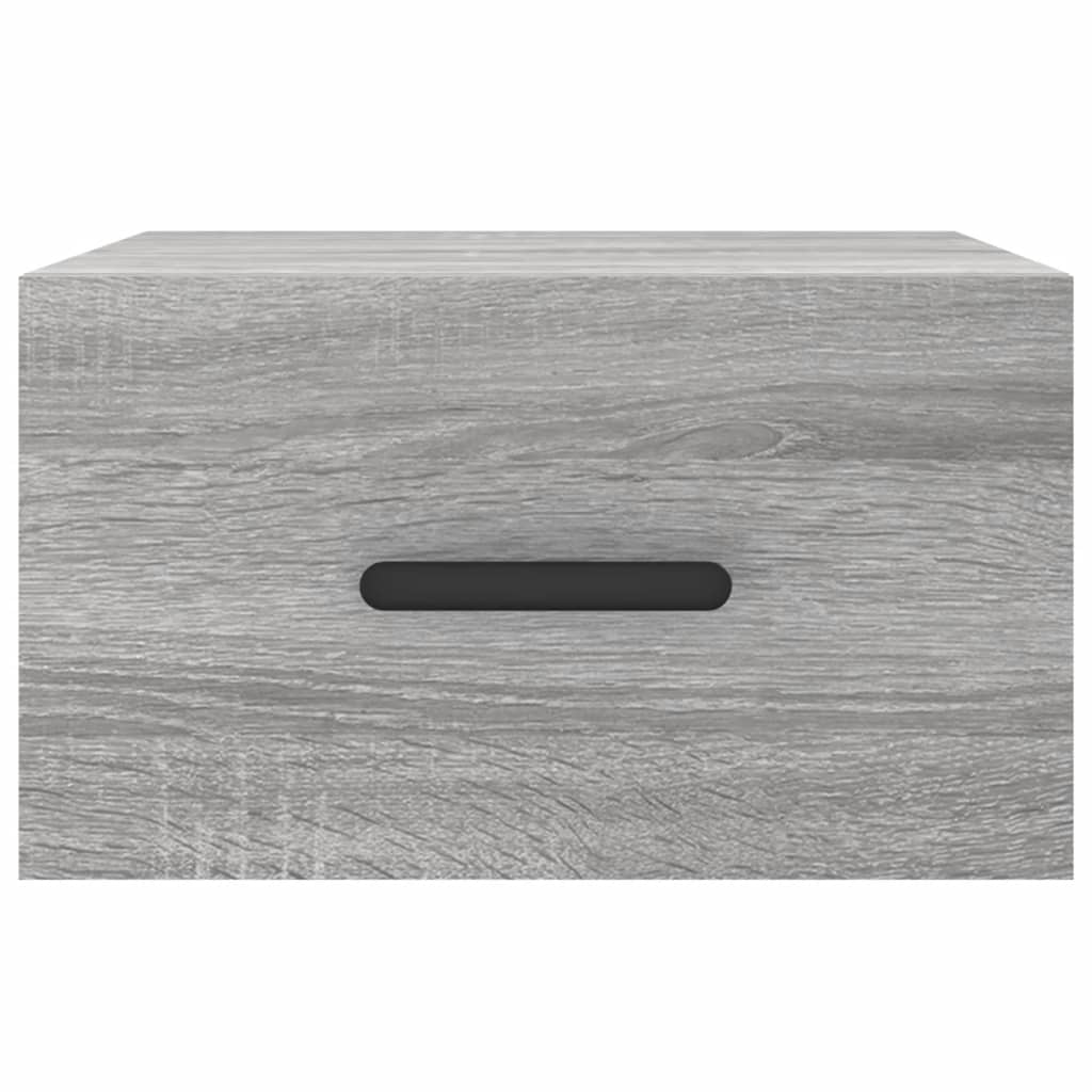 vidaXL Mesitas de noche de pared 2 uds color gris Sonoma 35x35x20 cm