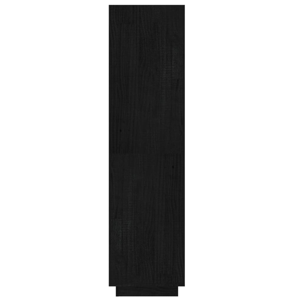 vidaXL Estantería/divisor de espacios madera pino negro 60x35x135 cm