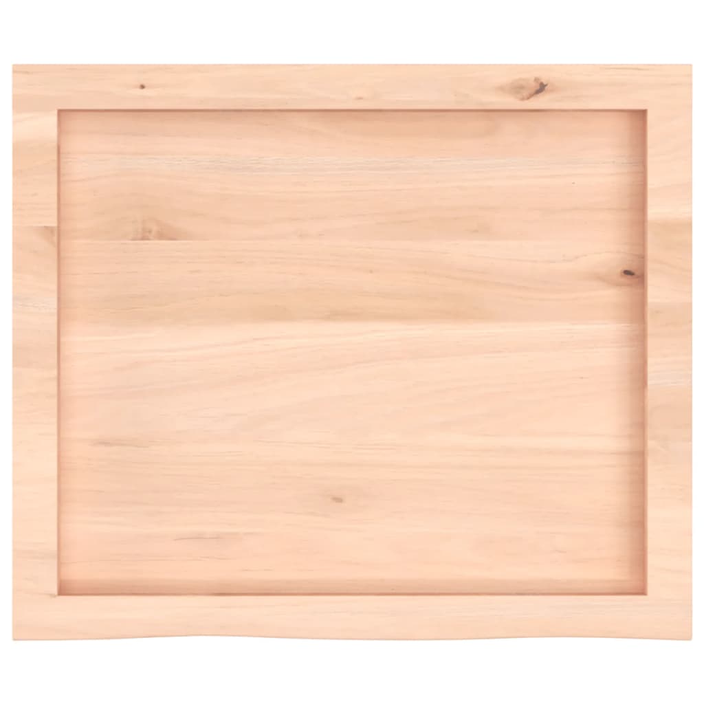 vidaXL Tablero de mesa madera maciza roble sin tratar 60x50x(2-6) cm