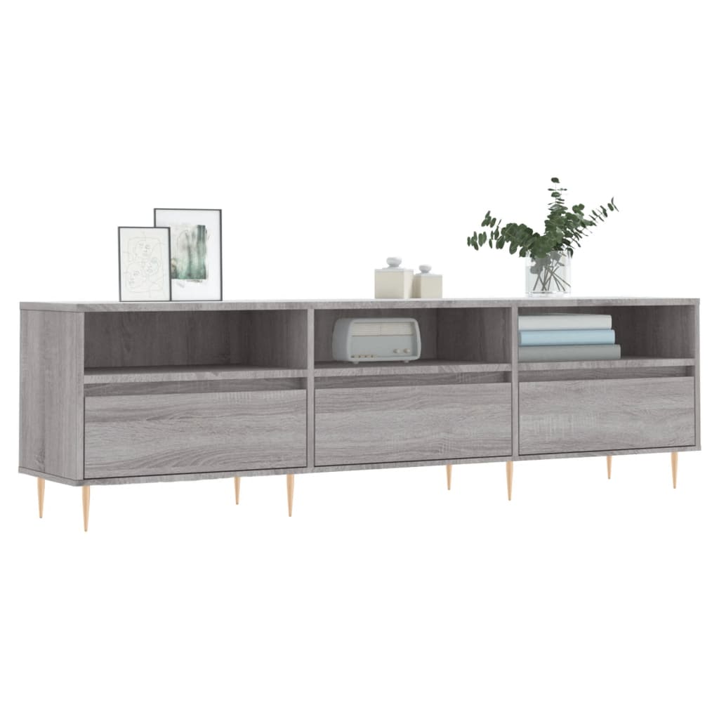 vidaXL Mueble para TV madera contrachapada gris Sonoma 150x30x44,5 cm