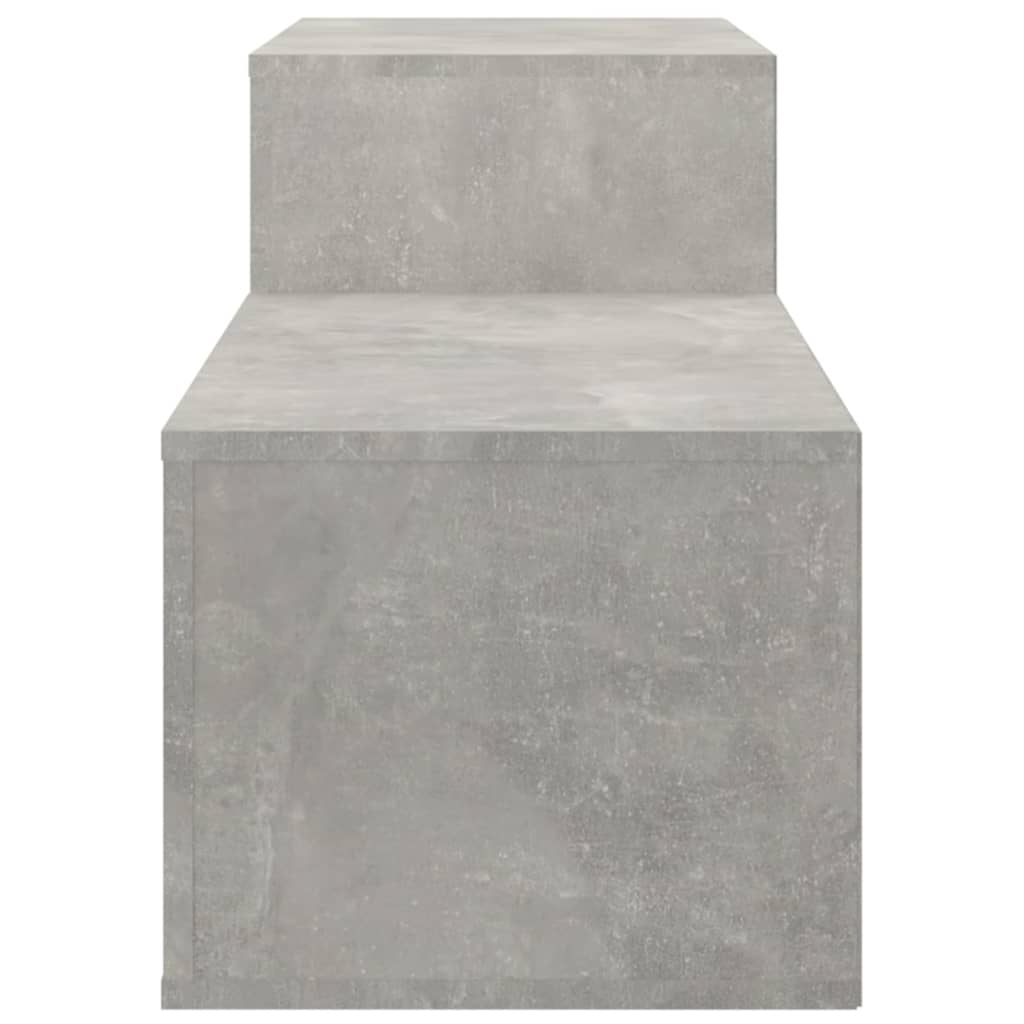 vidaXL Mueble zapatero madera contrachapada gris hormigón 150x35x45 cm