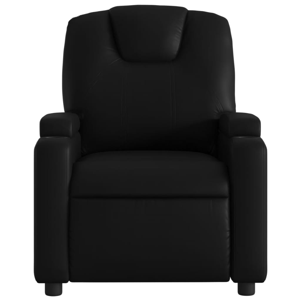 vidaXL Sillón reclinable de cuero sintético negro