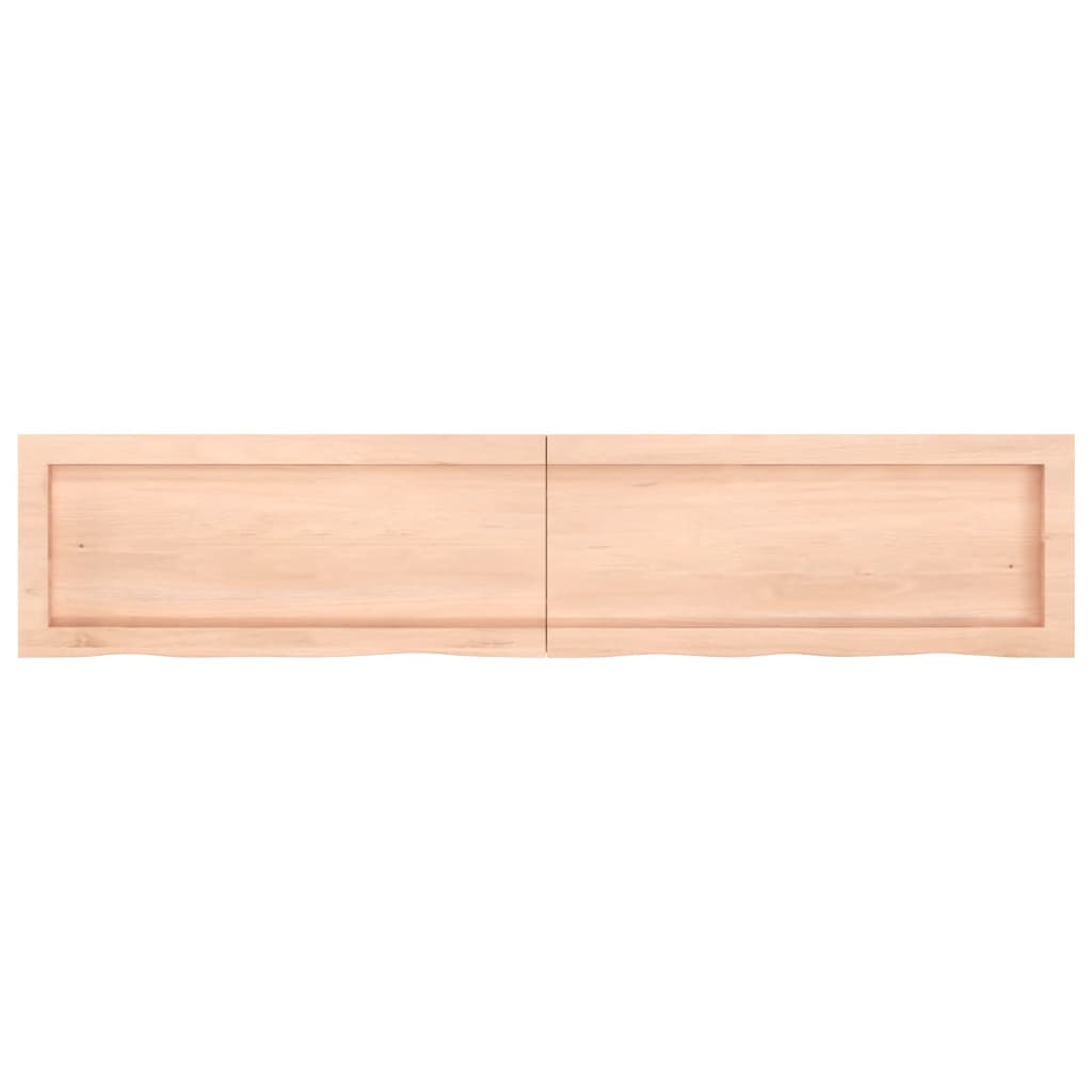 vidaXL Estante de pared madera maciza roble sin tratar 140x30x(2-6) cm