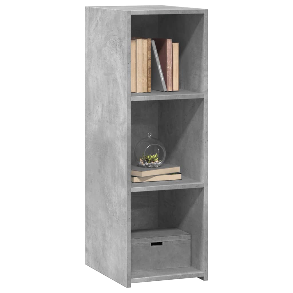 vidaXL Aparador de madera contrachapada gris hormigón 30x41x93 cm